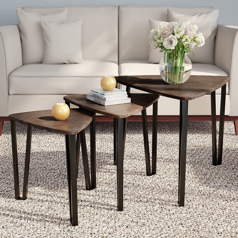 Wrought Studio Nyasia 3 Piece Living Room Table Set & Reviews Wayfair